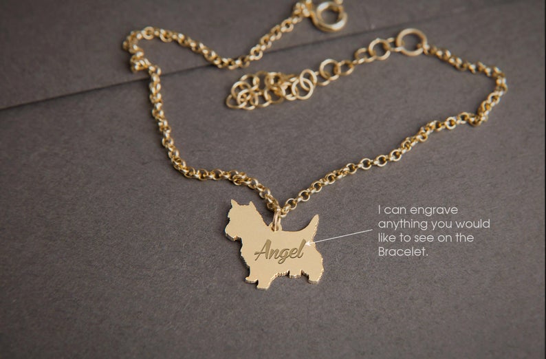 YORKSHIRE - WESTSHIRE TERRIER Tiny Silver Bracelet - 1 Main image