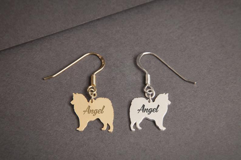 AMERICAN ESKIMO Dangle Silver Earring - 1 Main image