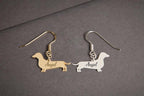 DACHSHUND SHORTHAIRED Dangle Silver Earring - 1