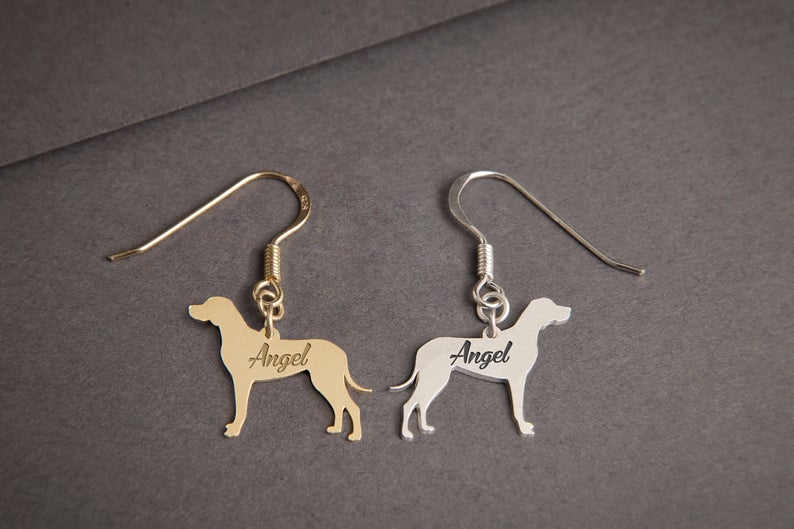 REDBONE COONHOUND Dangle Silver Earring - 1 Main image
