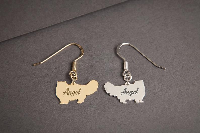 PERSIAN CAT Dangle Silver Earring - 1 Main image