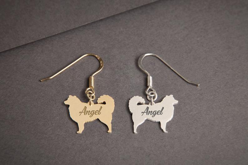 AUSTRALIAN SHEPHERD Dangle Silver Earring - 1 Main image