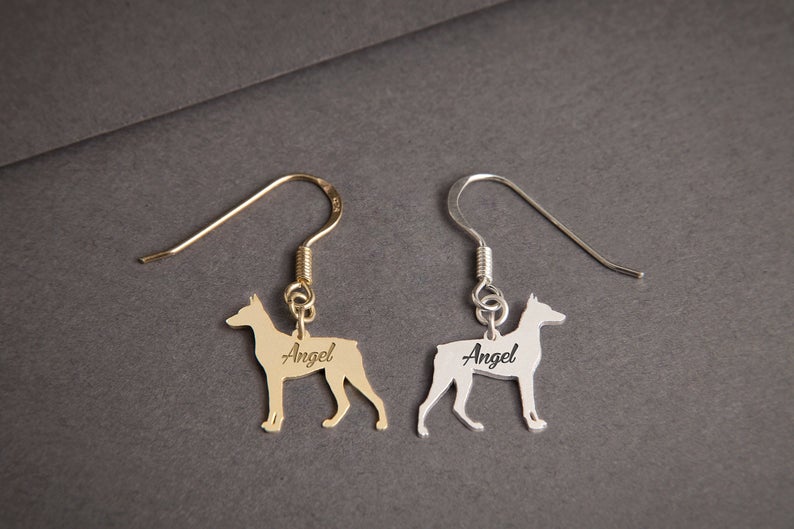 DOBERMAN Dangle Silver Earring - 1 Main image
