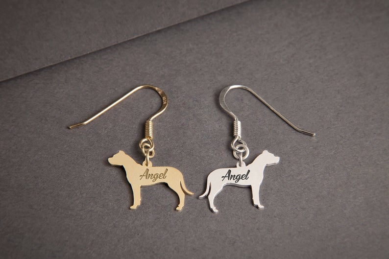 DOGO ARGENTINO Dangle Silver Earring - 1 Main image