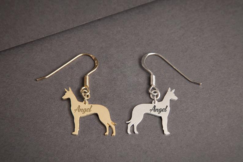 PHARAOH HOUND Dangle Silver Earring - 1 Main image