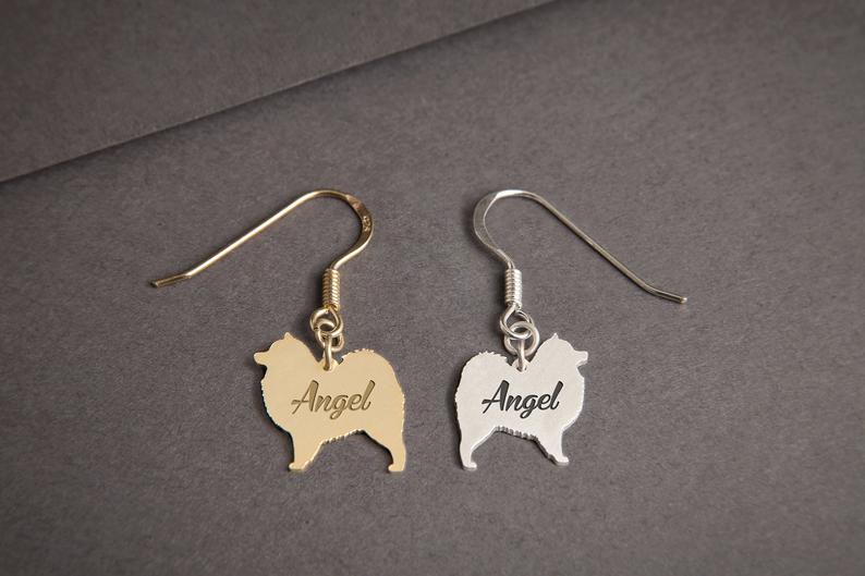 SAMOYED Dangle Silver Earring - 1