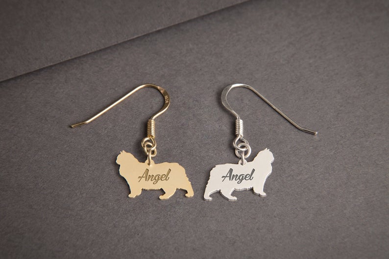 MANX CAT Dangle Silver Earring - 1 Main image