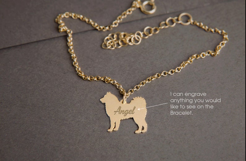 SIBERIAN HUSKY Tiny Silver Bracelet - 1