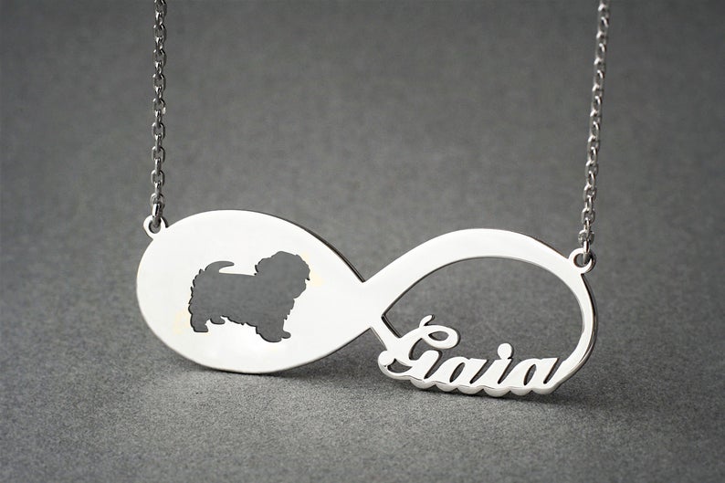 MALTESE TERRIER Infinity Silver Necklace - 1 Main image