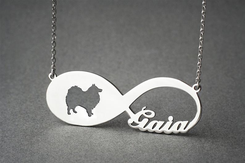 JAPANESE SPITZ Infinity Silver Necklace - 1 Main image