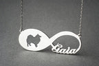 JAPANESE SPITZ Infinity Silver Necklace - 1