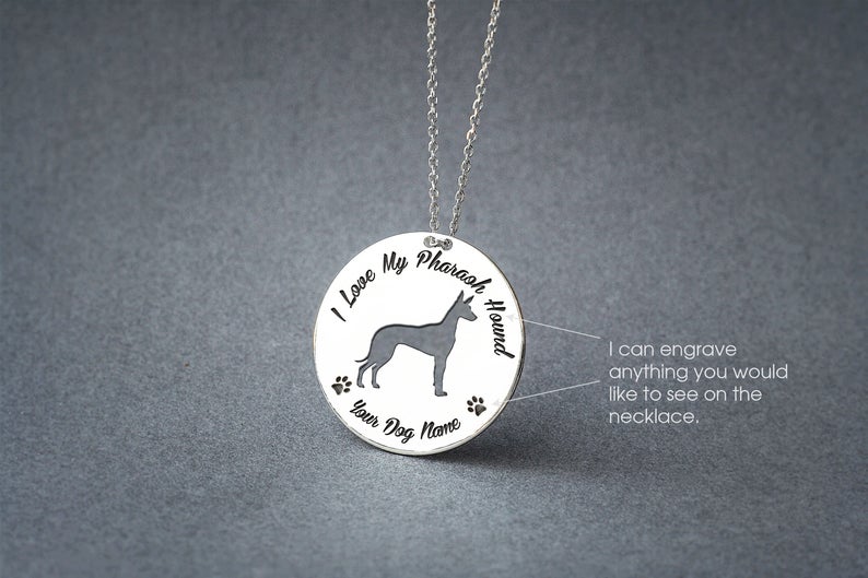 PHARAOH HOUND Disc Silver Necklace - 1 Main image