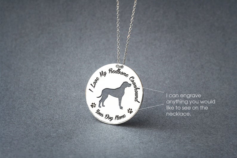 REDBONE COONHOUND Disc Silver Necklace - 1 Main image
