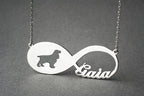 COCKER SPANIEL Infinity Silver Necklace - 1
