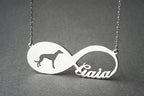GREYHOUND Infinity Silver Necklace - 1