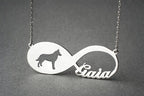 BELGIAN MALINOIS Infinity Silver Necklace - 1