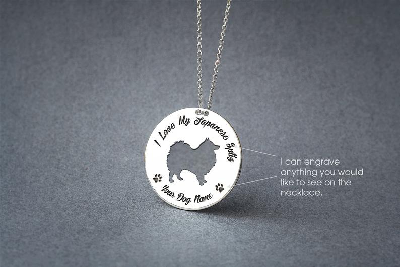 JAPANESE SPTIZ Disc Silver Necklace - 1 Main image