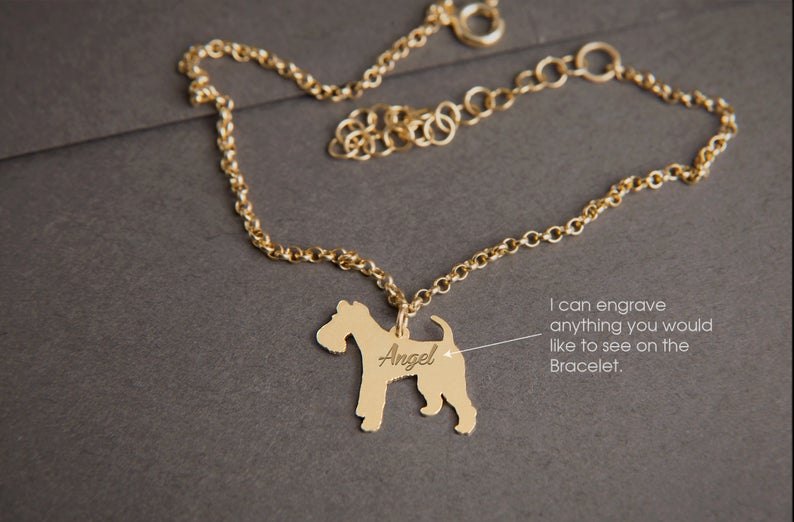 WIRE FOX TERRIER Tiny Silver Bracelet - 1 Main image