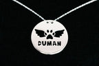 Disc PAW WITH WINGS Necklace - 2