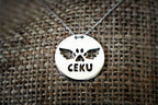 Disc PAW WITH WINGS Necklace - 1