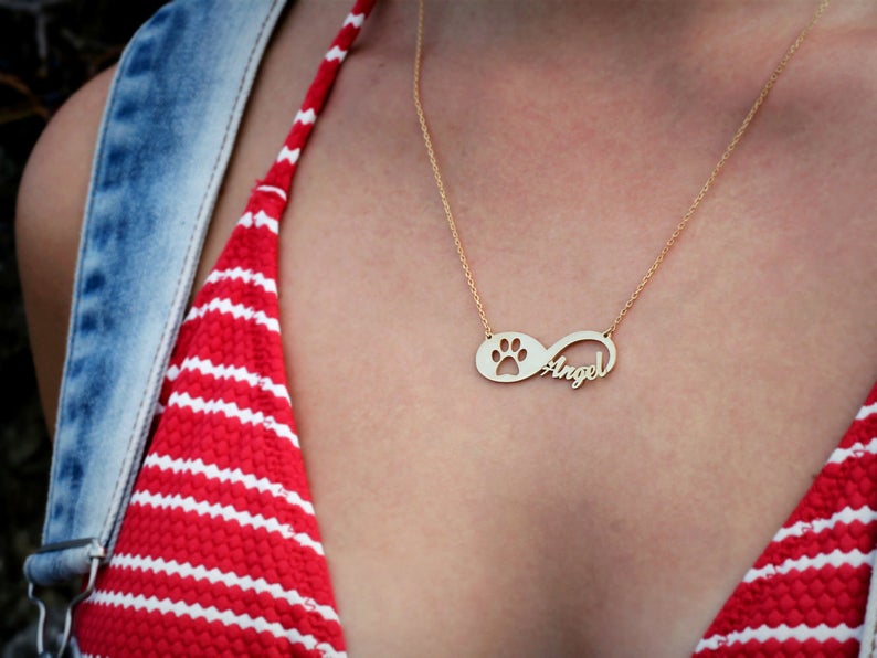COCKER SPANIEL Infinity Silver Necklace - 2