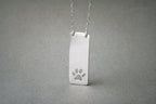 VERTICAL BAR PAW Print Necklace - 1