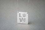 Square PAW LOVE Necklace - 1