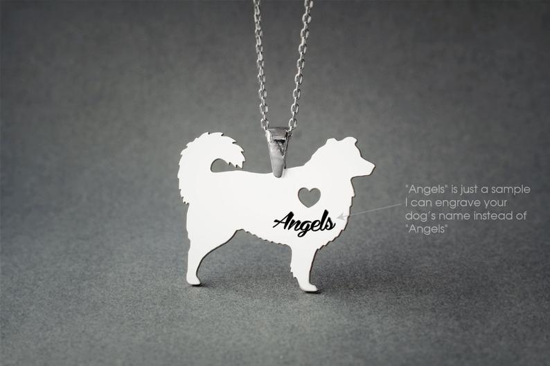 AUSTRALIAN SHEPHERD Heart Silver Necklace - 1 Main image