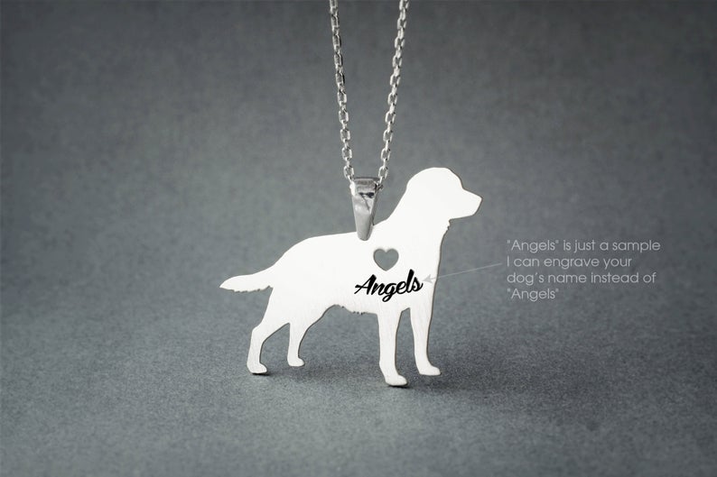 LABRADOR RETRIEVER Heart Silver Necklace - 1 Main image