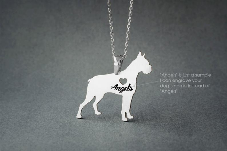 BOXER Heart Silver Necklace - 1 Main image