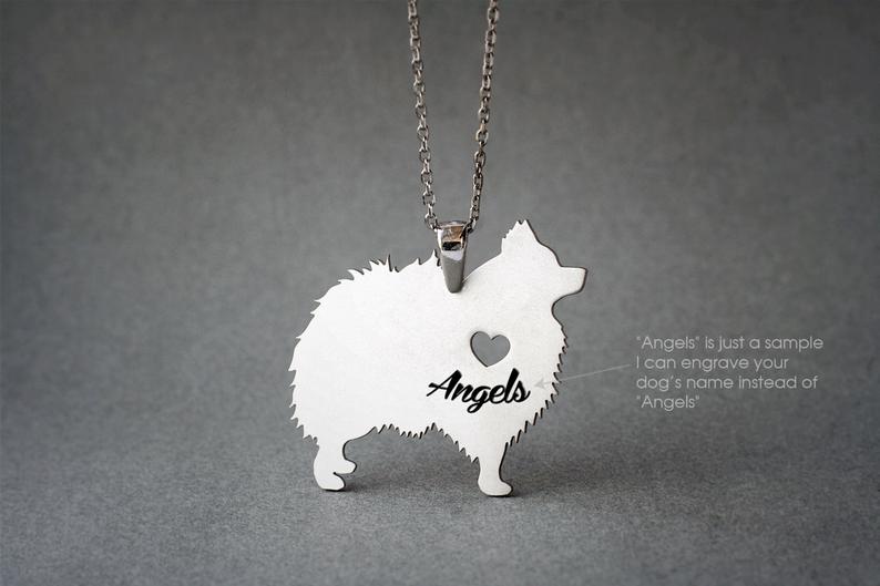 POMERANIAN Heart Silver Necklace - 1 Main image