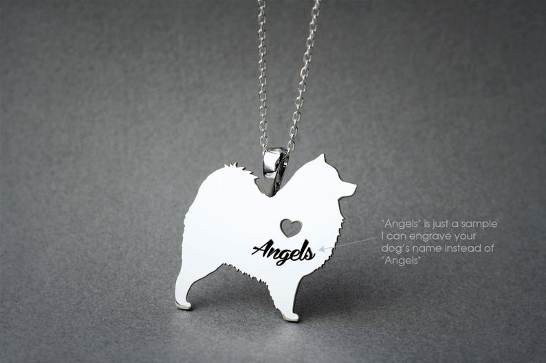 SAMOYED Heart Silver Necklace - 1 Main image