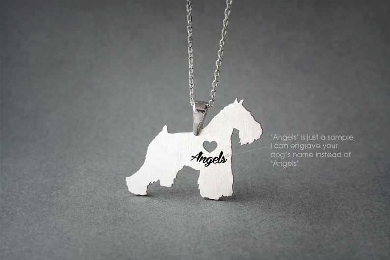 SCHNAUZER Heart Silver Necklace - 1 Main image