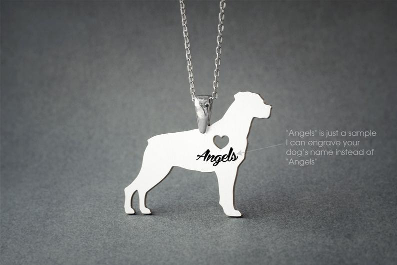 ROTTWEILER Heart Silver Necklace - 1 Main image