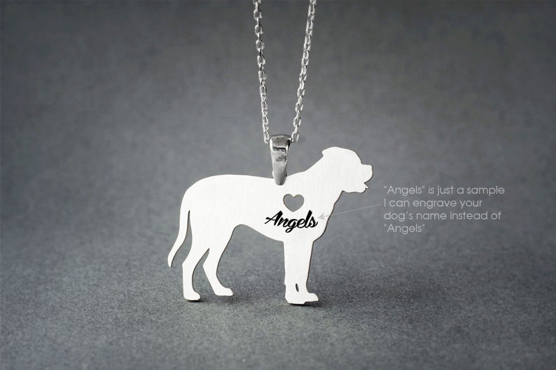 MASTIFF Heart Silver Necklace - 1 Main image