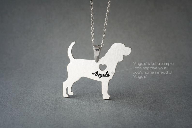 BEAGLE Heart Silver Necklace - 1 Main image