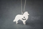 SHETLAND SHEEPDOG Heart Silver Necklace - 1
