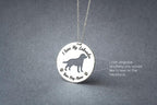 LABRADOR RETRIEVER Disc Silver Necklace - 1