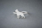 BOSTON TERRIER  Classic Silver Ring - 1