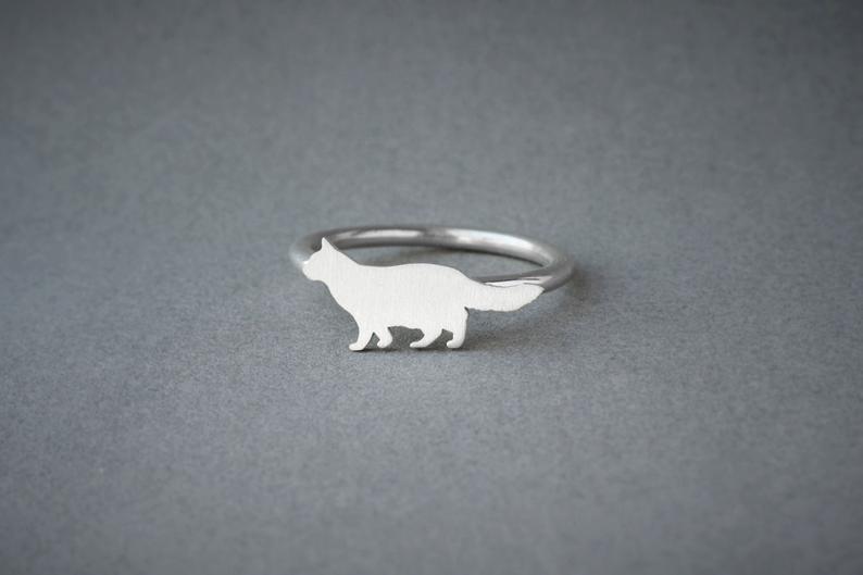 CAT LONGHAIRED Classic Silver Ring - 1 Main image