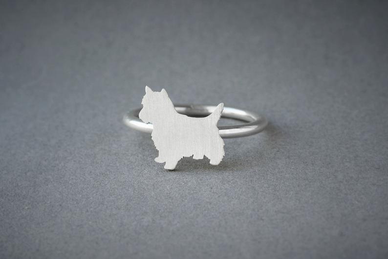 YORKSHIRE / WESTSHIRE TERRIER Classic Silver Ring - 1