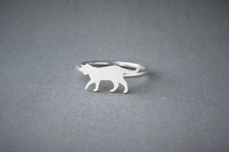CAT SHORTHAIRED Classic Silver Ring - 1