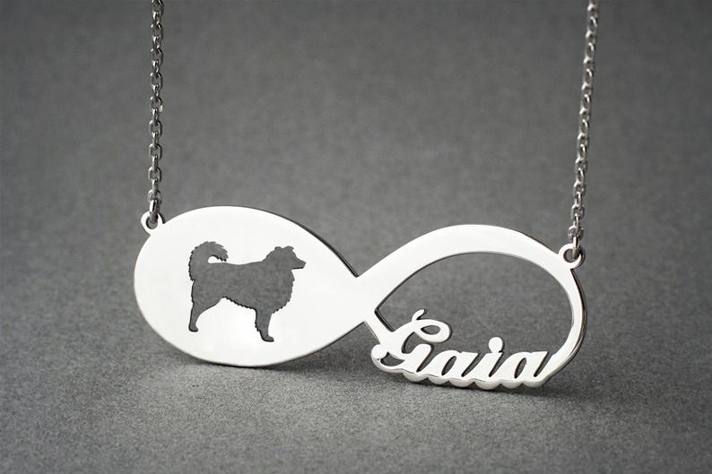AUSTRALIAN SHEPHERD Infinity Silver Necklace - 1 Main image