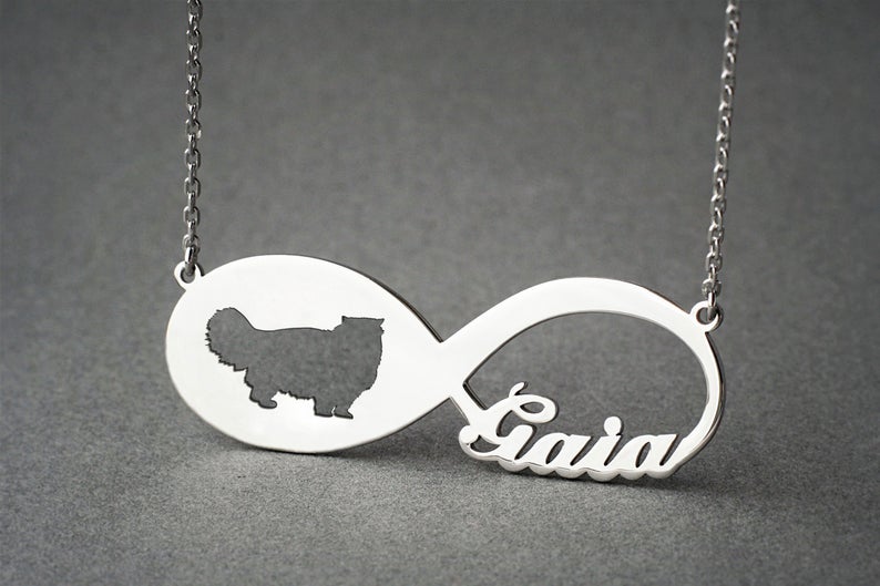 PERSIAN CAT Infinity Silver Necklace - 1 Main image