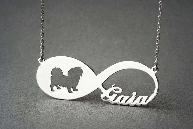 PEKINGESE SHORTHAIRED Infinity Silver Necklace - 1 Main image