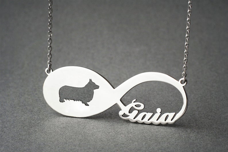 PEMBROKE WELSH CORGI Infinity Silver Necklace - 1 Main image