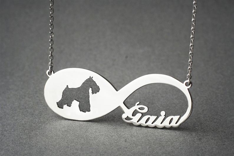 SCHNAUZER Infinity Silver Necklace - 1 Main image