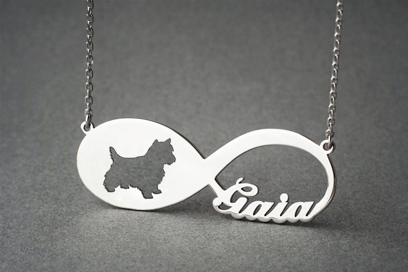 YORKSHIRE / WESTSHIRE TERRIER Infinity Silver Necklace - 1 Main image