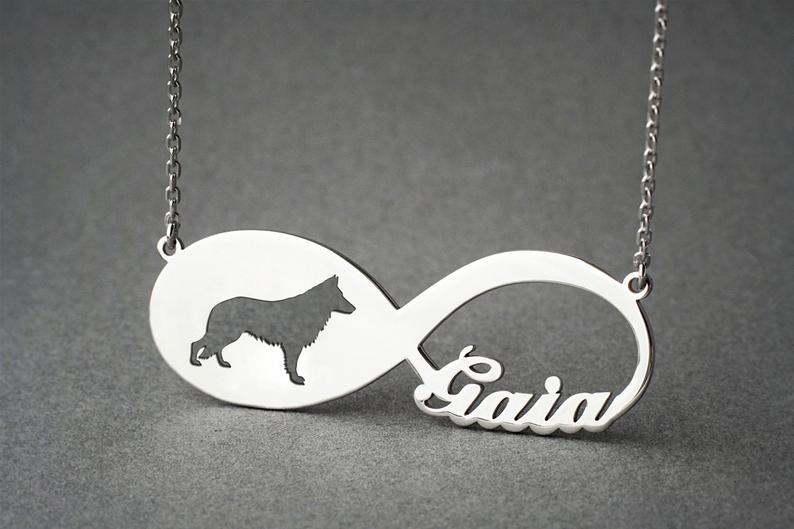 GERMAN SHEPHERD Infinity Silver Necklace - 1 Main image