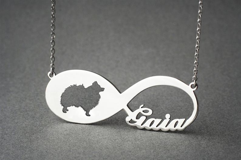 POMERANIAN Infinity Silver Necklace - 1 Main image